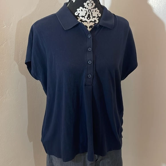 Banana Republic Polo Timeless tee intemporel shirt polo Navy large - Picture 1 of 7